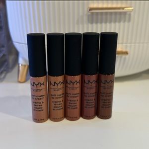 NYX soft matte lip cream set of 5 lippies